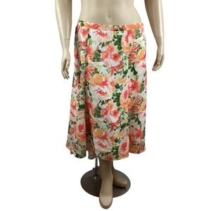Cato Woman Floral A-Line Midi Skirt 16W